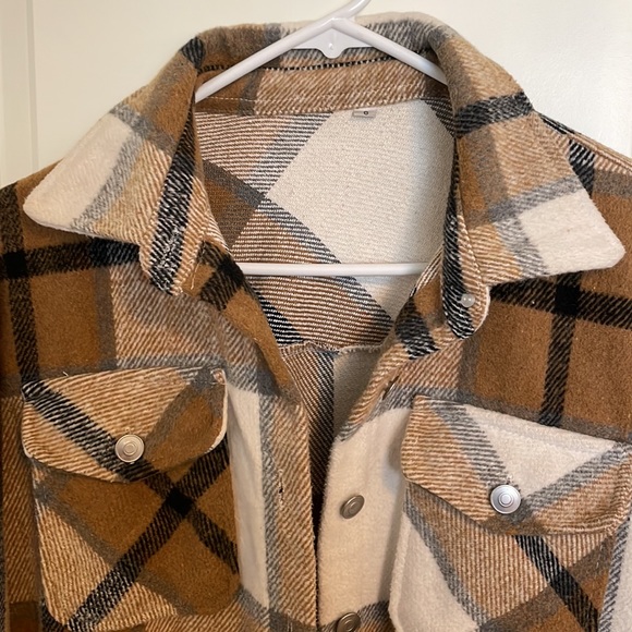 Boho plaid shacket - Picture 4 of 4